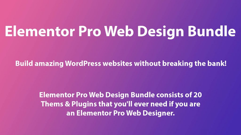 Elementor Pro Web Design Bundle